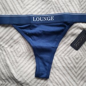 NWT Lounge Navy Blue Minimal Thong